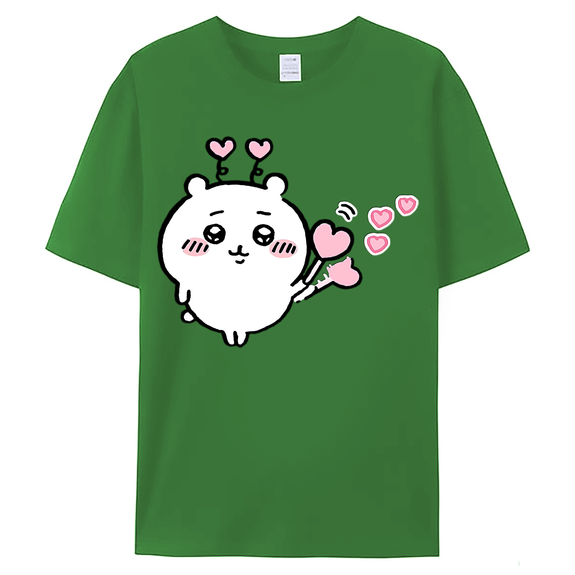 （画像用） ちいかわ ちいかわ Chii-kawa chiikawa レディースカジュアルプリントTシャツ（綿100％）